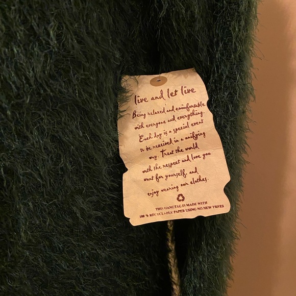 Ultra soft Fuzzy Green Long Cardigan by One World size XL Oscar the grouch vibes - Picture 4 of 13